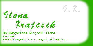 ilona krajcsik business card